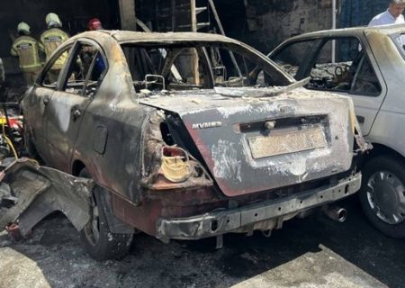 ۴ خودرو در پارکینگ متروی گلشهر سوخت