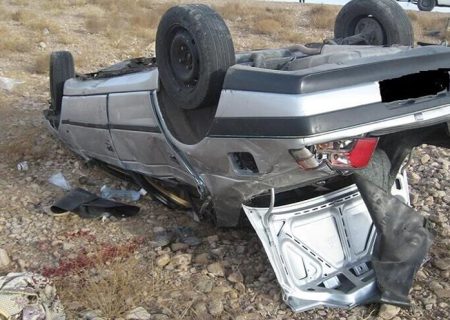 واژگونی پژو ۴۰۵ در آزادراه کرج – قزوین