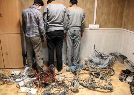 دستگیری سارقان سیم و کابل برق