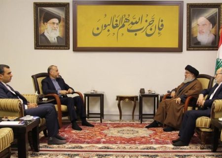 وزیر امور خارجه کشور با سیدحسن نصرالله دیدار کرد