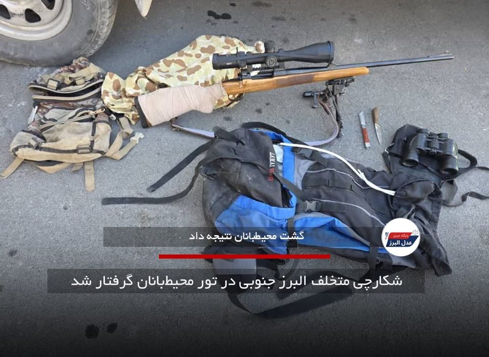 شکارچی متخلف البرز جنوبی در تور محیط‌بانان گرفتار شد