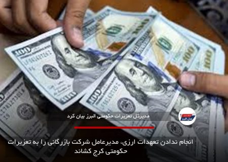 انجام ندادن تعهدات ارزی، مدیرعامل شرکت بازرگانی را به تعزیرات حکومتی کرج کشاند